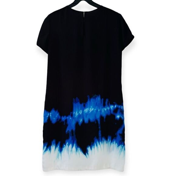 Vince Currant Blue Tie Dye Short Sleeve Shift Dress Size 2 - Picture 3 of 6